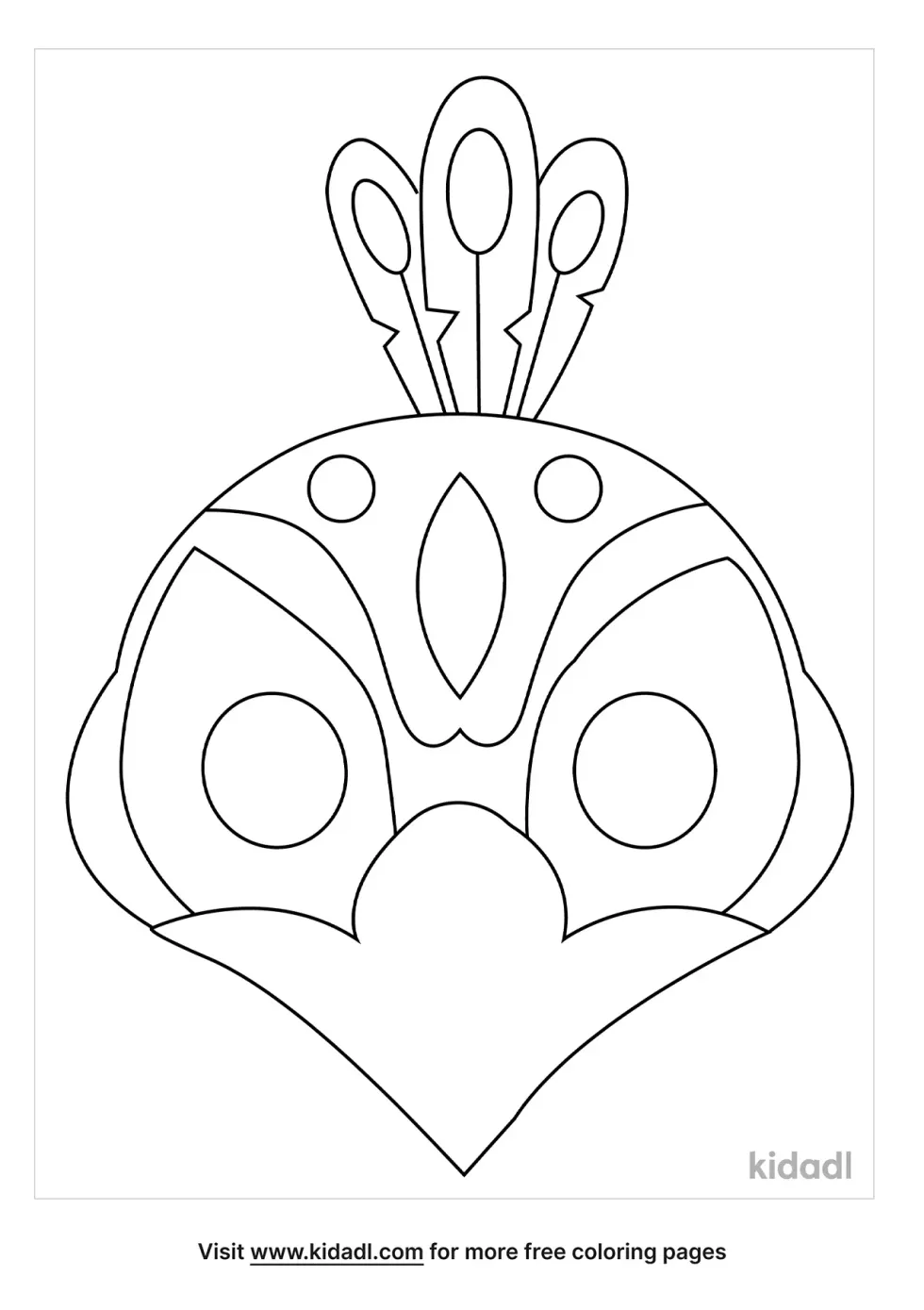 Peacock Mask Template | Kidadl