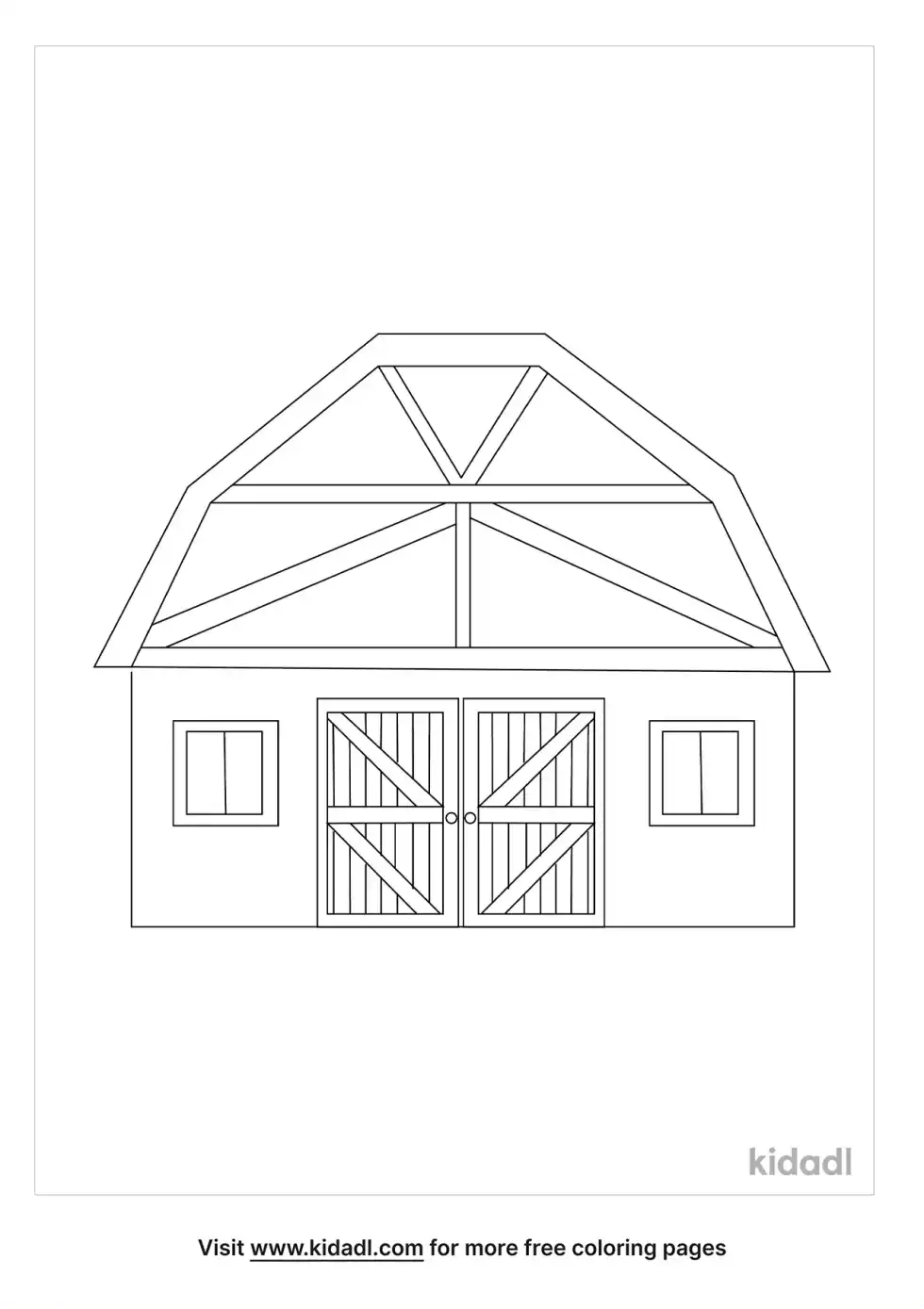 Barn Door Coloring Page