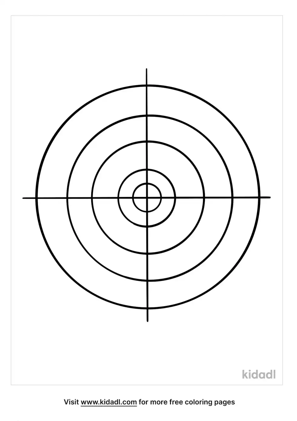 Bulls Eye Target Coloring Page