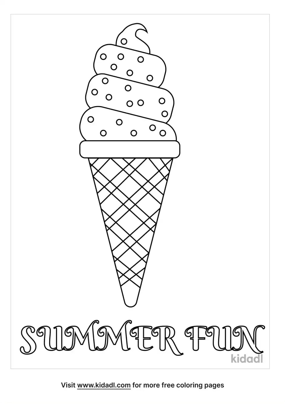 Summer Fun Coloring Page