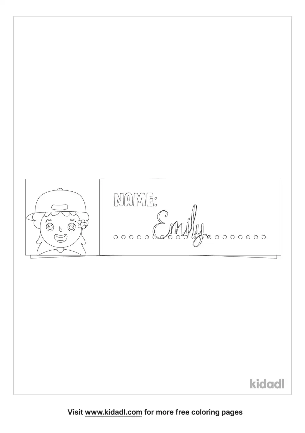 Name Tags For Kids Coloring Page
