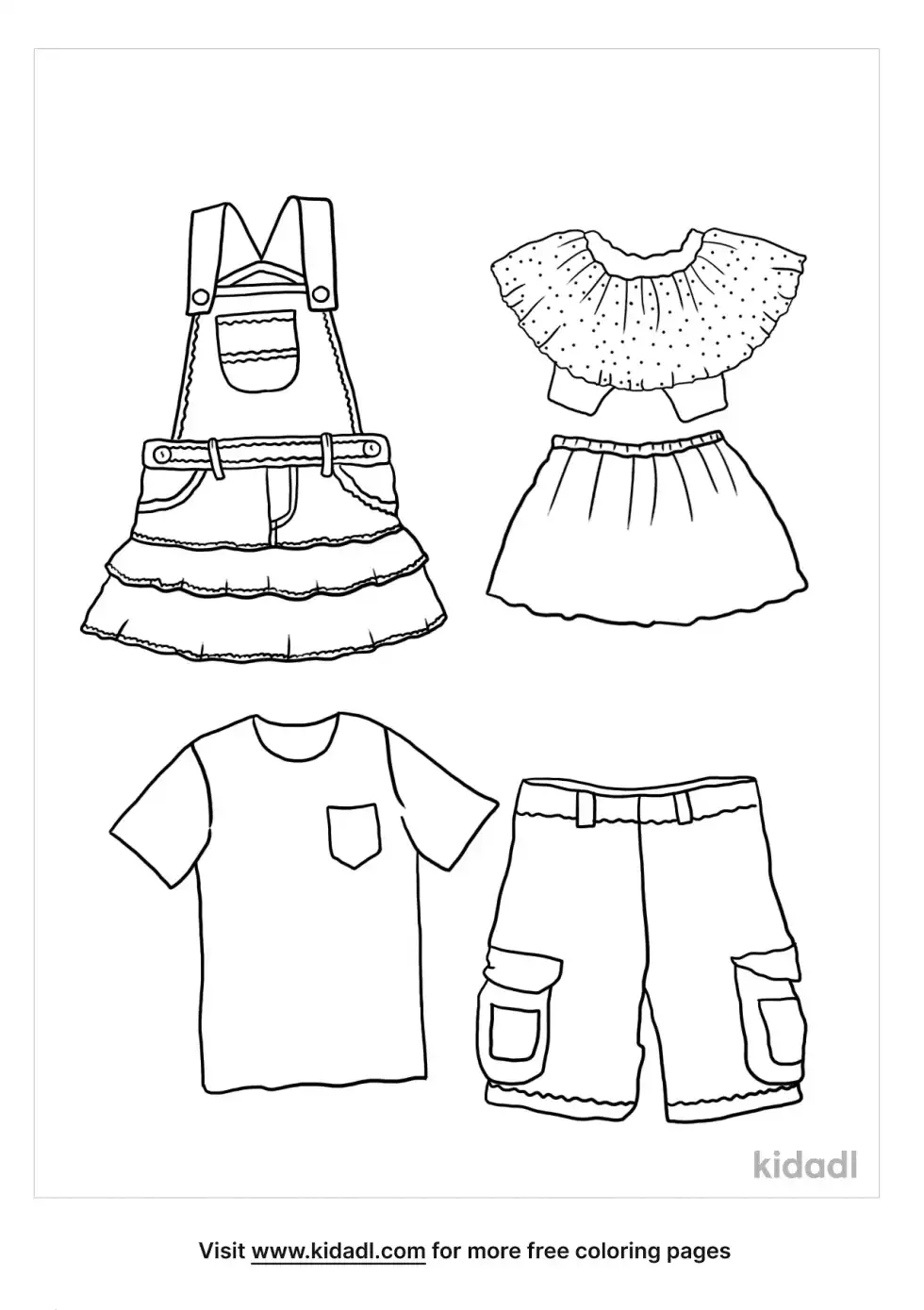 Clothes For Children Coloring Page