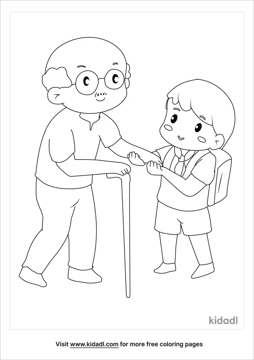 Helping Coloring Page