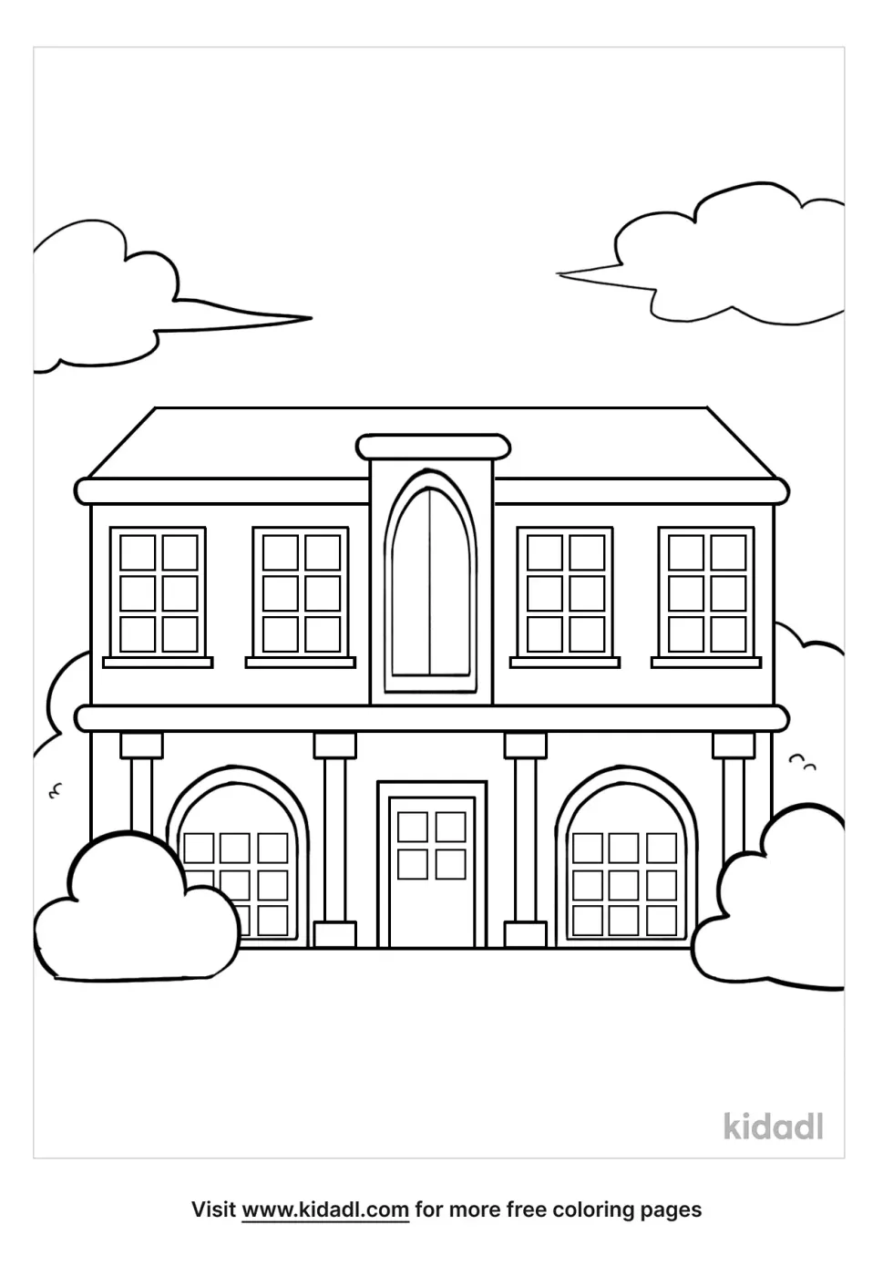 Manor Coloring Page