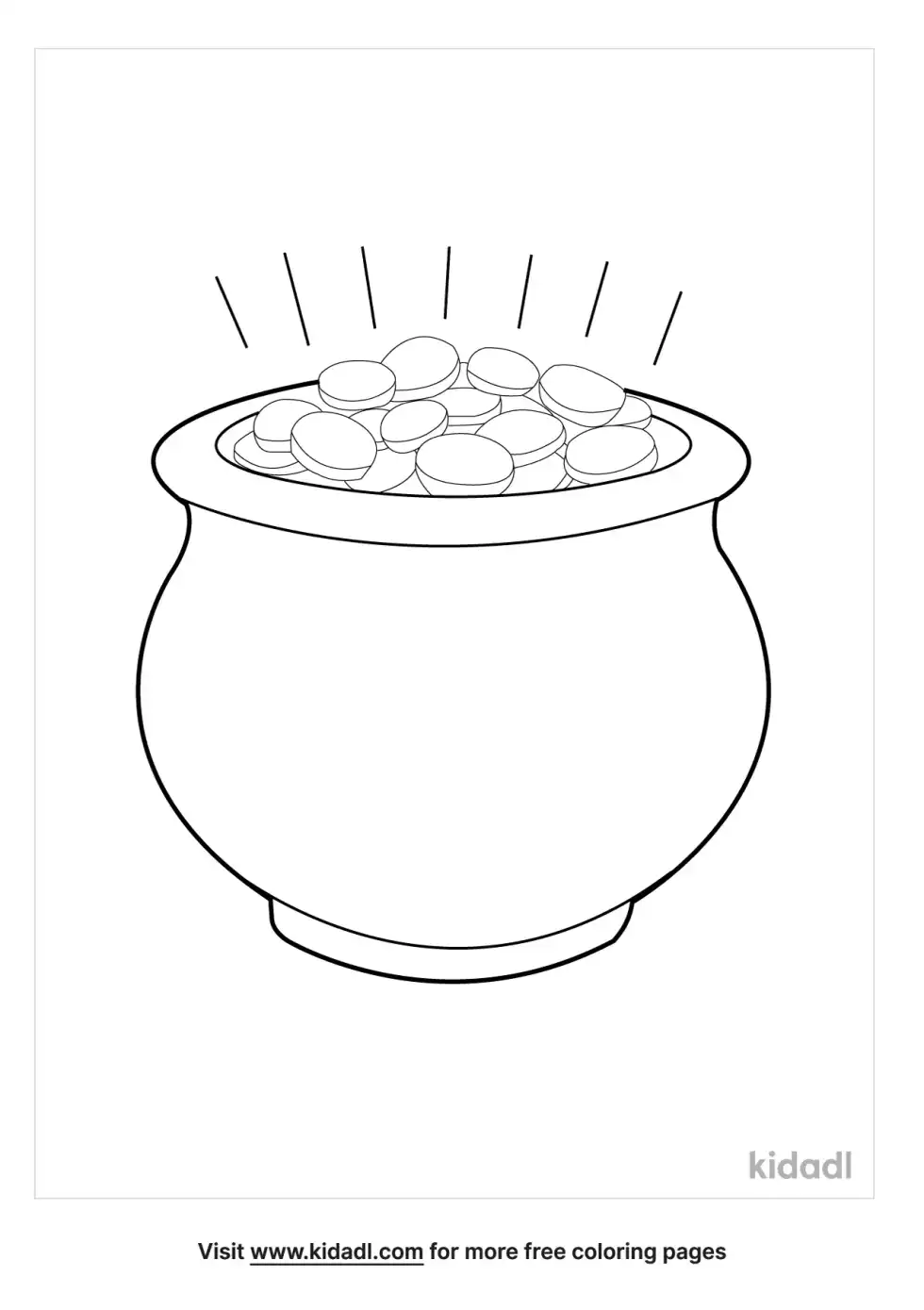 Cauldron For Gold Coloring Page