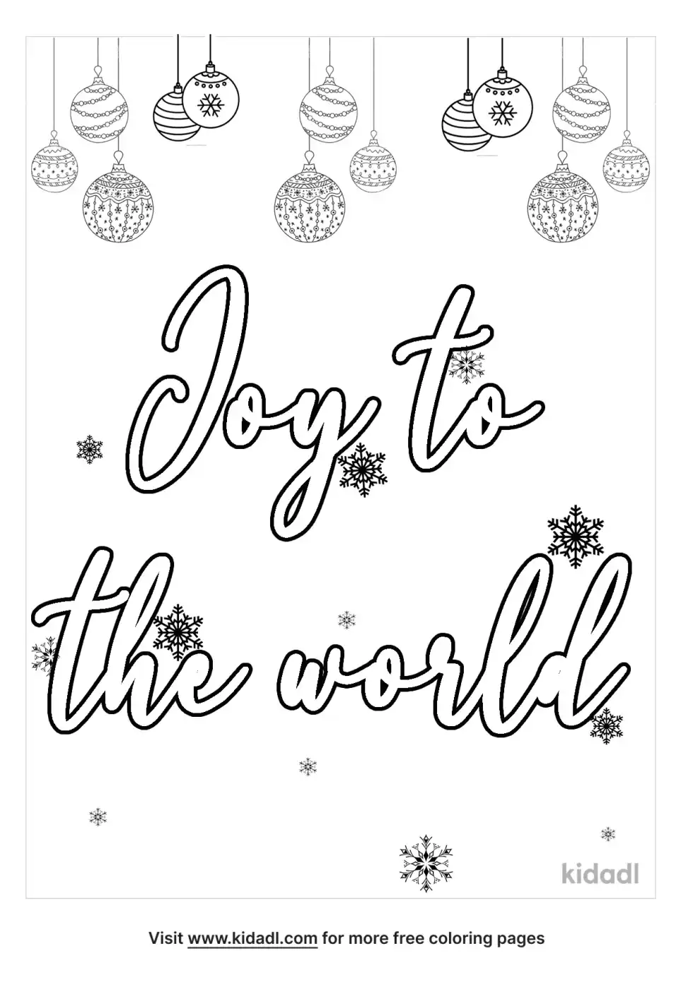 Joy To The World Coloring Page