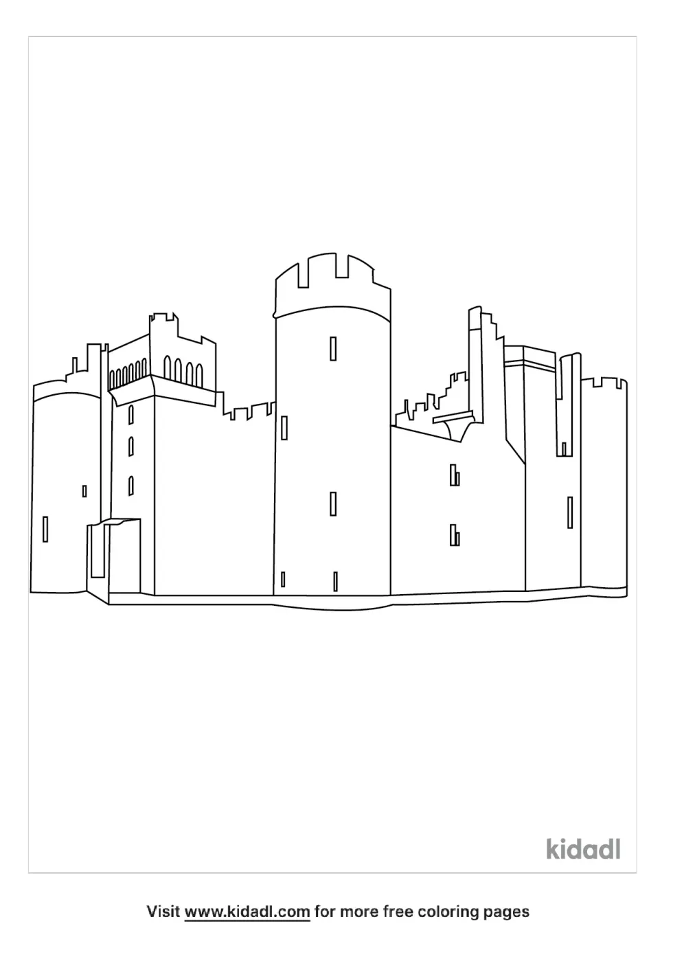 Chateau Fort Coloring Page