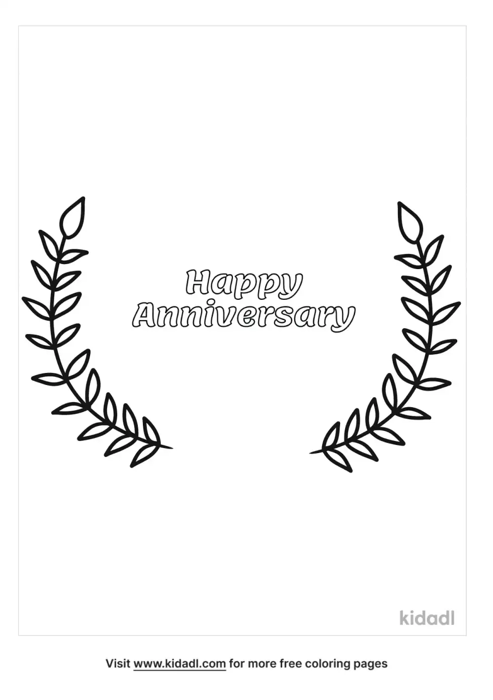Happy Anniversary Coloring Page