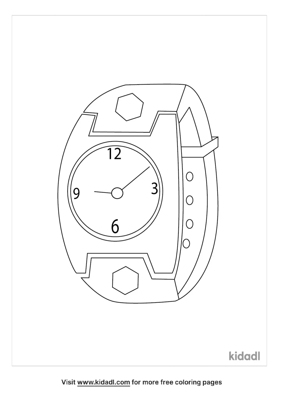 Watch Coloring Page