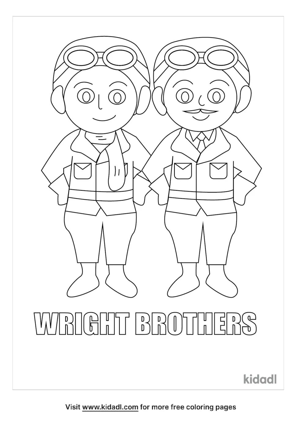 Wright Brothers Coloring Page