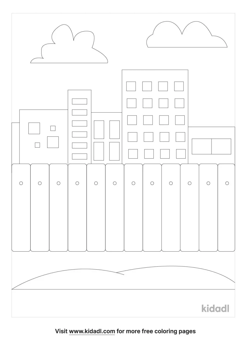 Cityscape Coloring Page