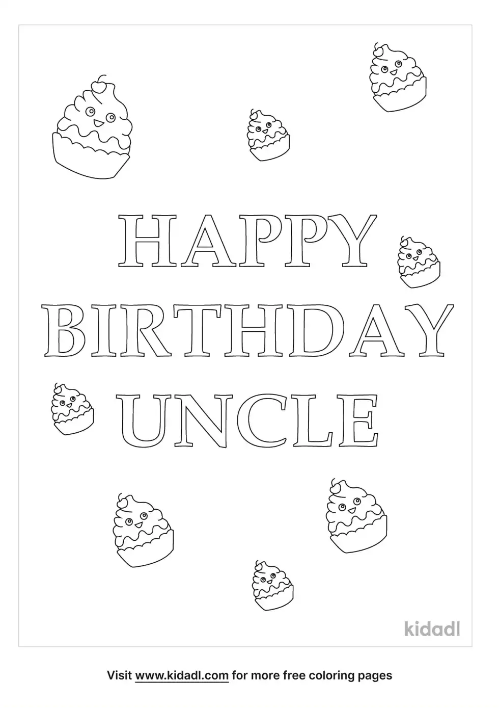 Uncle Birthday Coloring Page