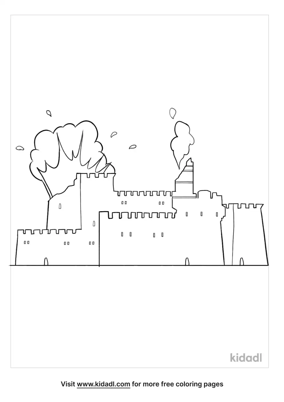 Destruction Of Jerusalem Temple Coloring Page