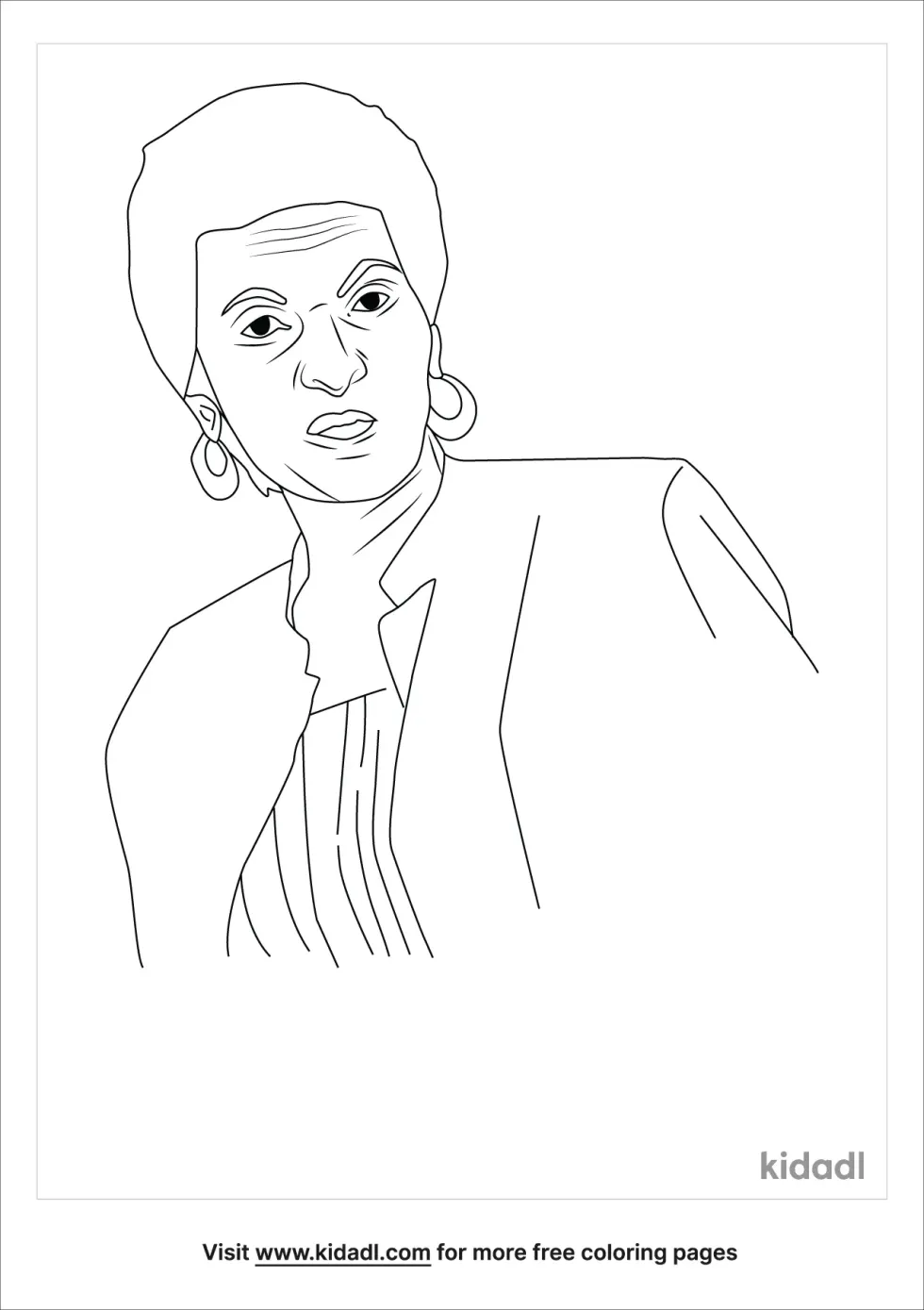 Marva Collins Coloring Page | Kidadl