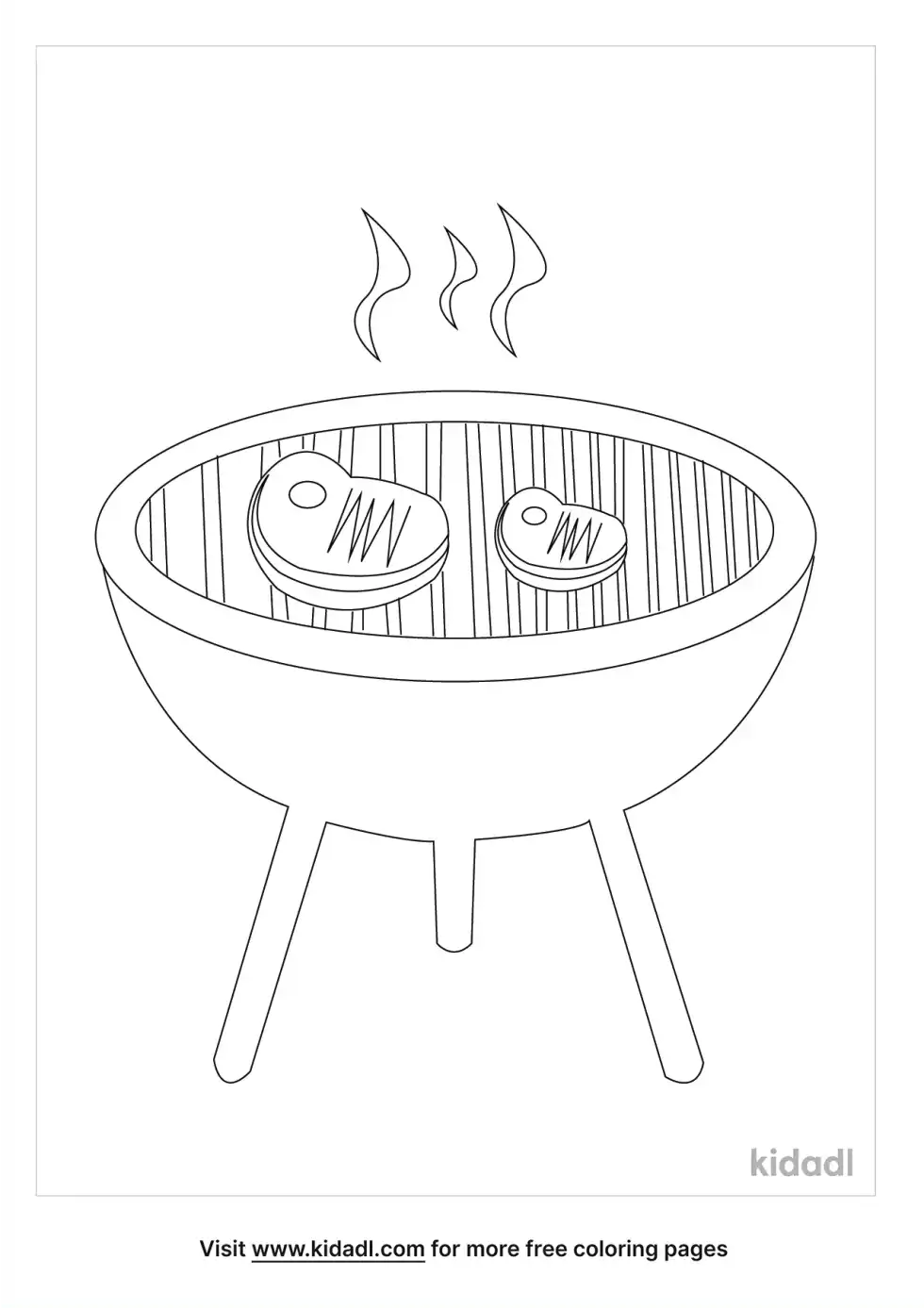 Bbq Meat Coloring Page