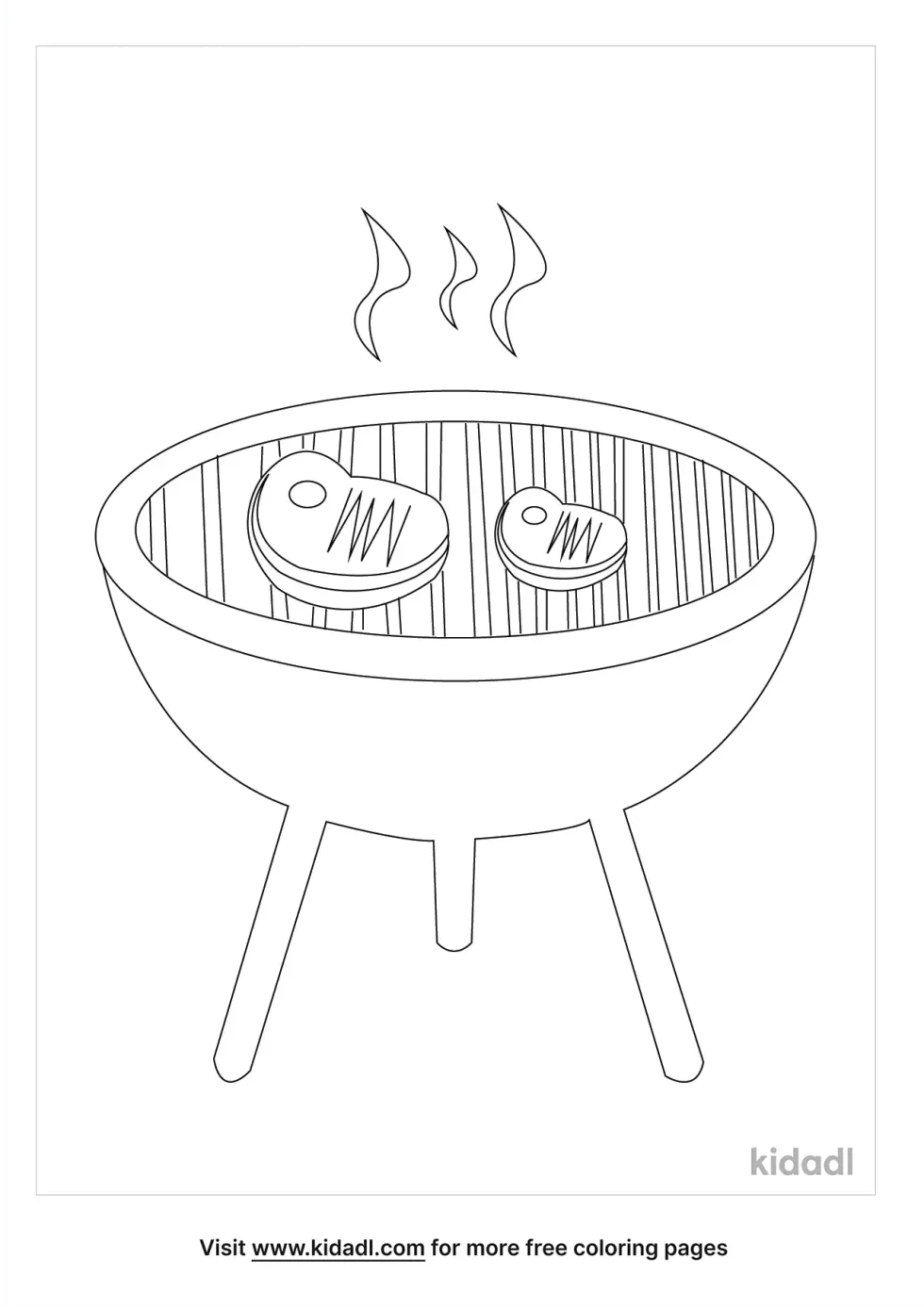 Bbq Meat Coloring Page