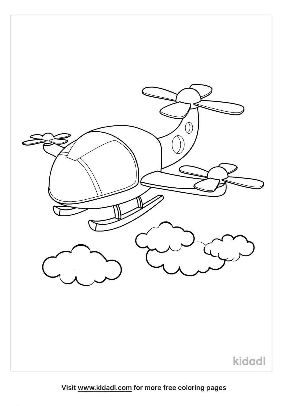 Helicopter Coloring Page