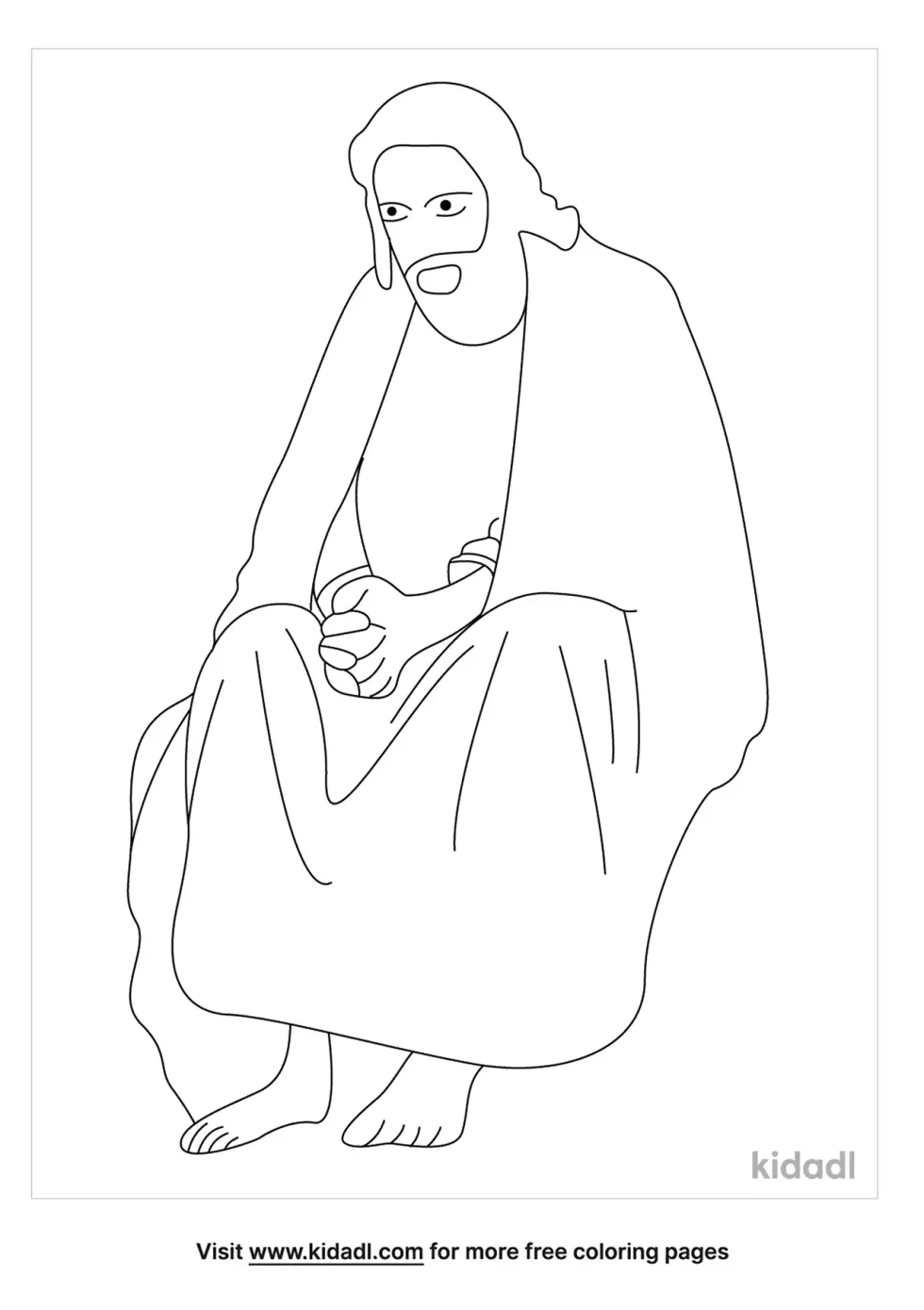 Jesus Temptation In The Wilderness Coloring Page