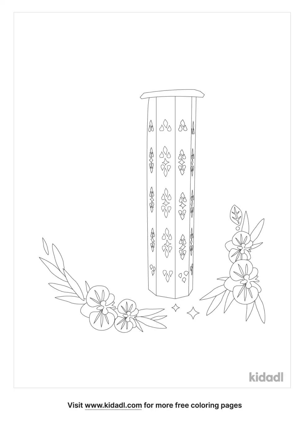 Incense Box Coloring Page
