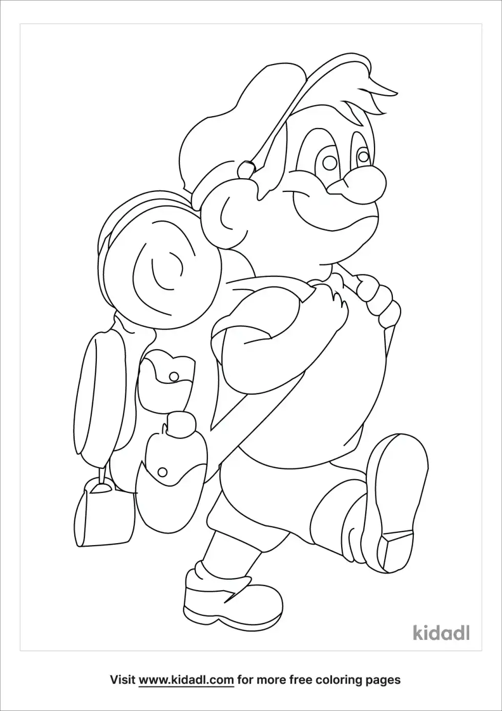 Going On An Adventure Coloring Page