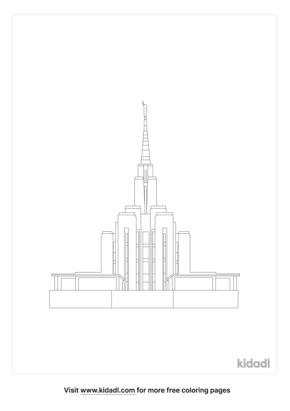 Oquirrh Mountain Temple Coloring Page