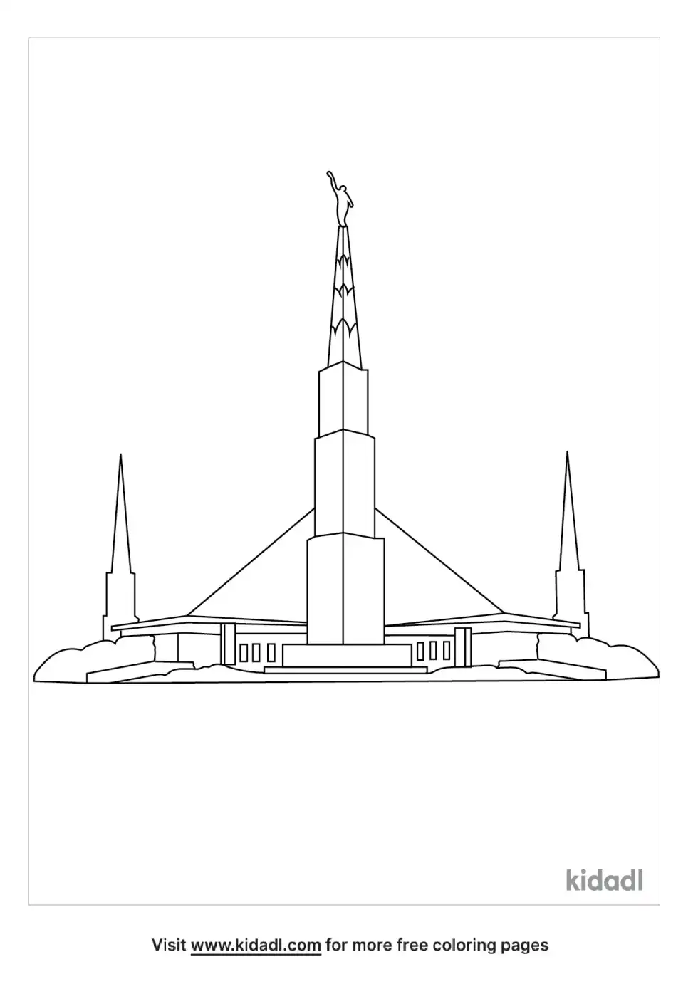 Dallas Temple Coloring Page