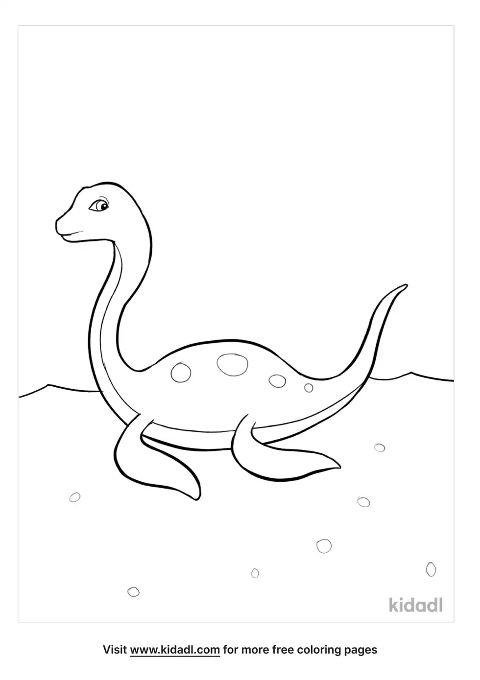 Water Dinosaur Coloring Page