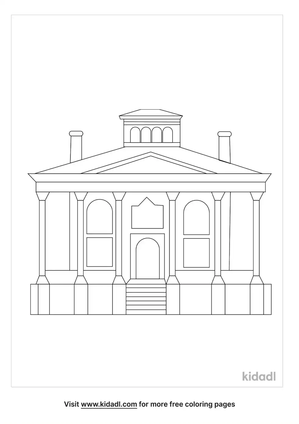 Bellamy Mansion Coloring Page