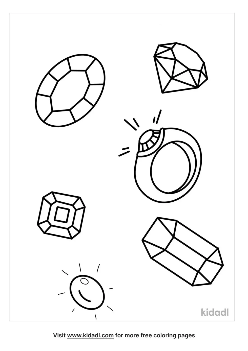 Jewels Coloring Page