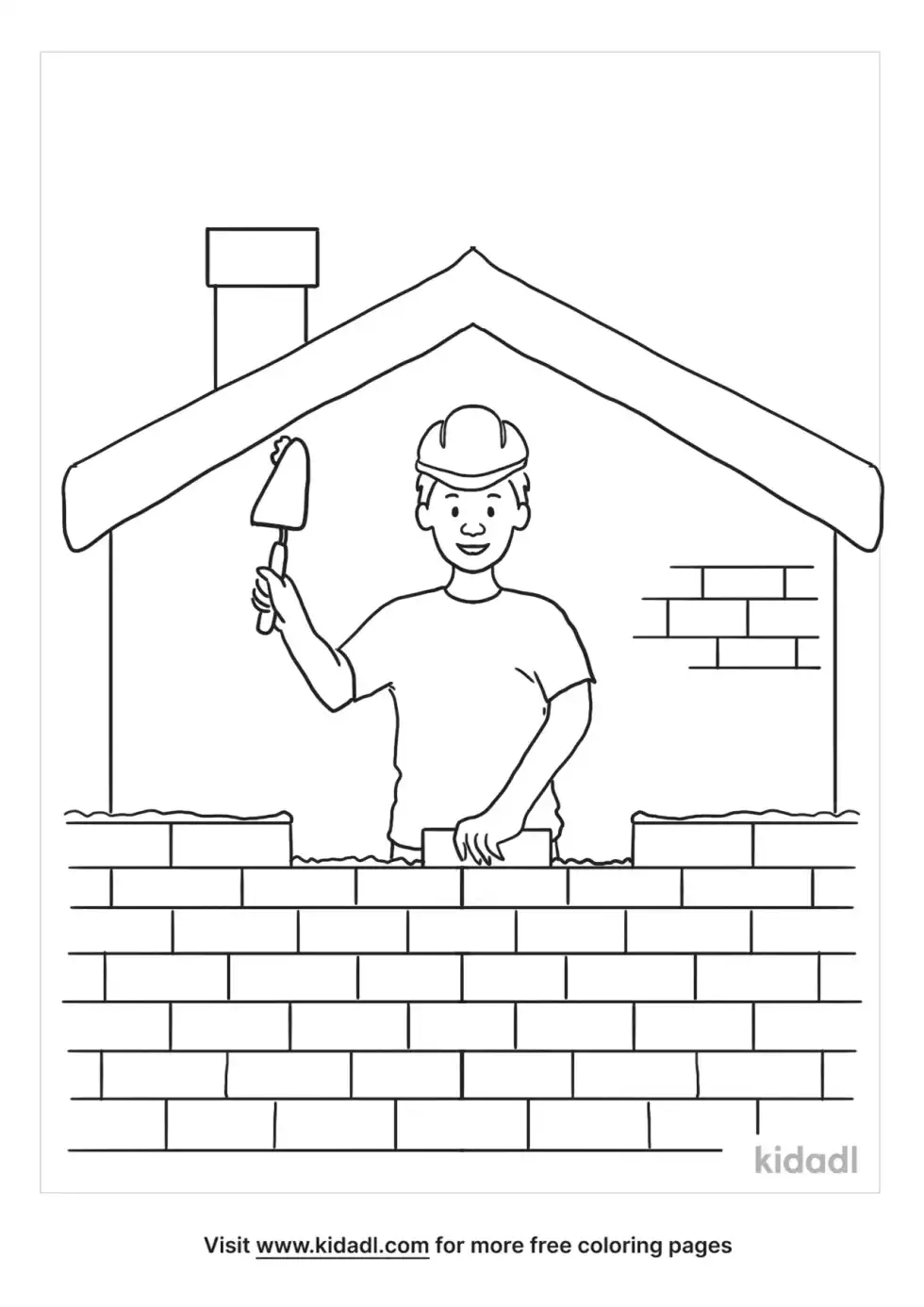 House Construction Coloring Page