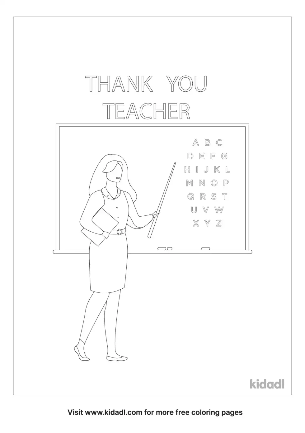 Love You Teacher Coloring Page