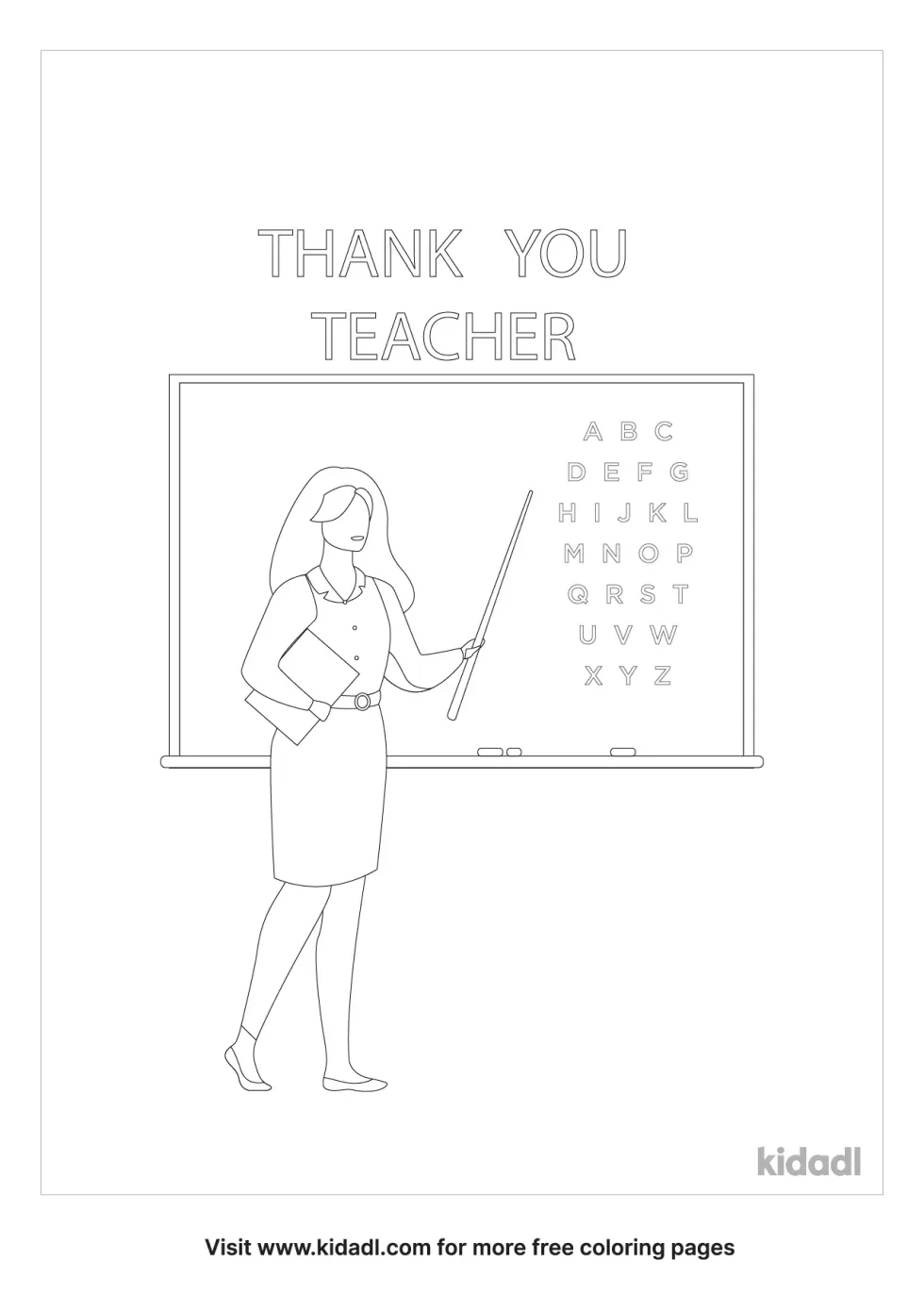 Love You Teacher Coloring Page