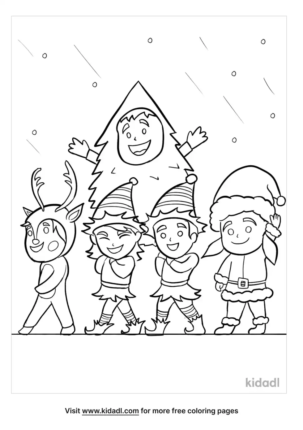 Christmas Parade Coloring Page