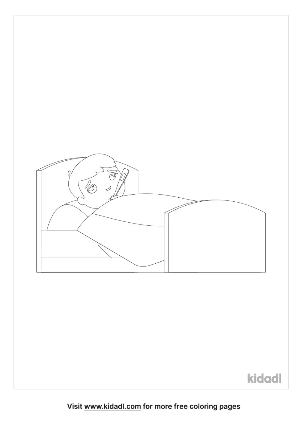 Sick Day Coloring Page