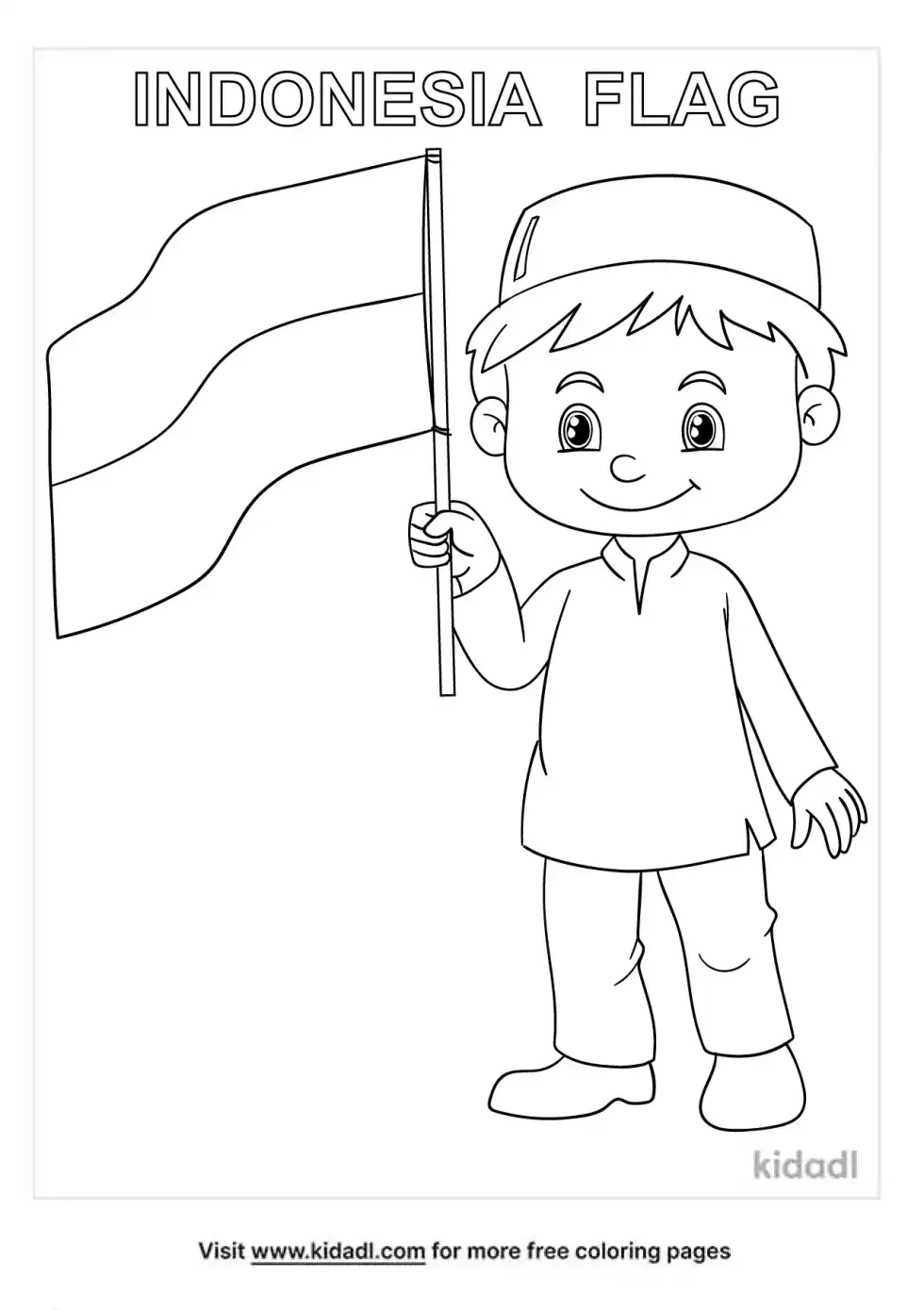 Indonesia Flag Coloring Page