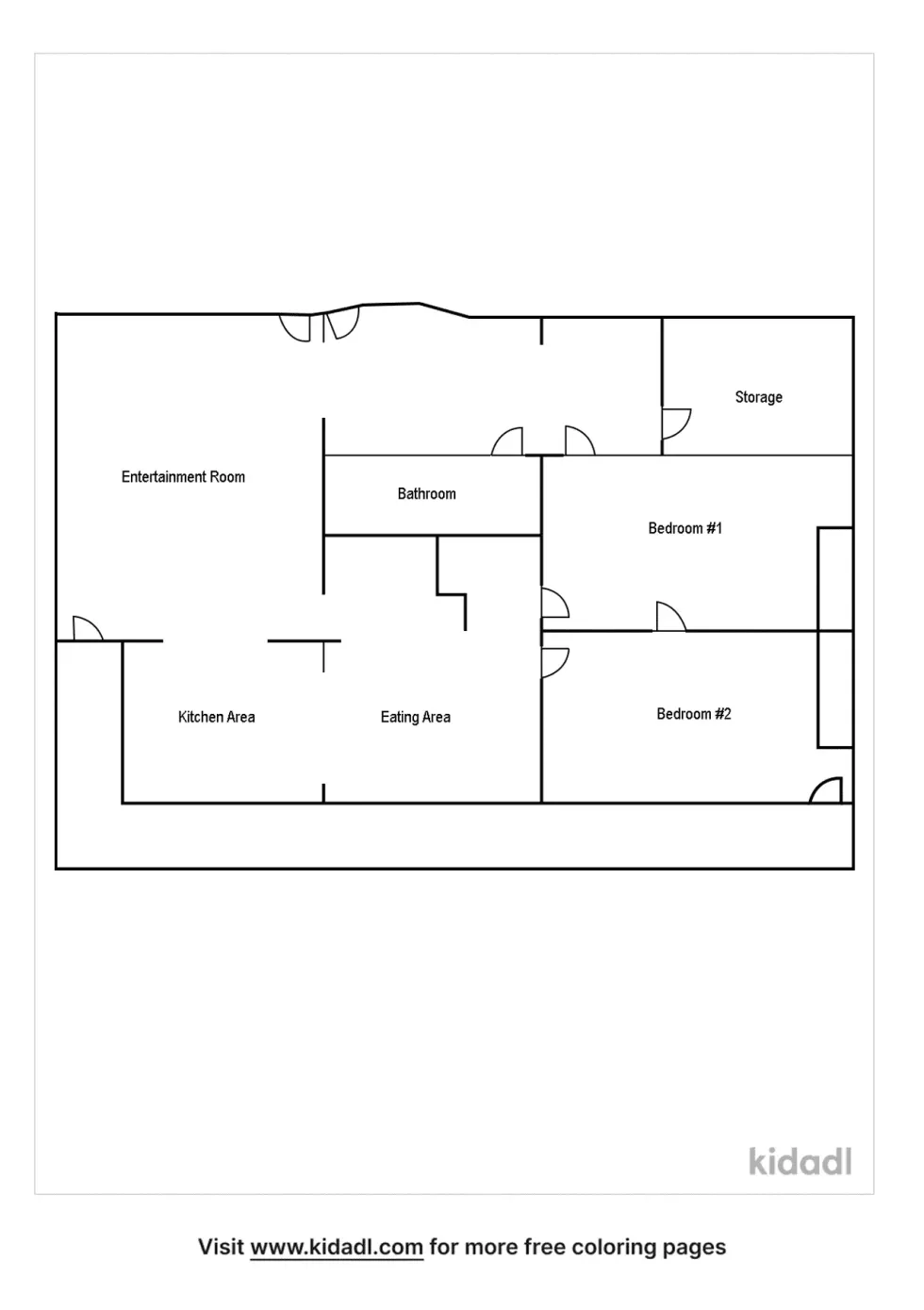 Dream House Floor Plans Coloring Page