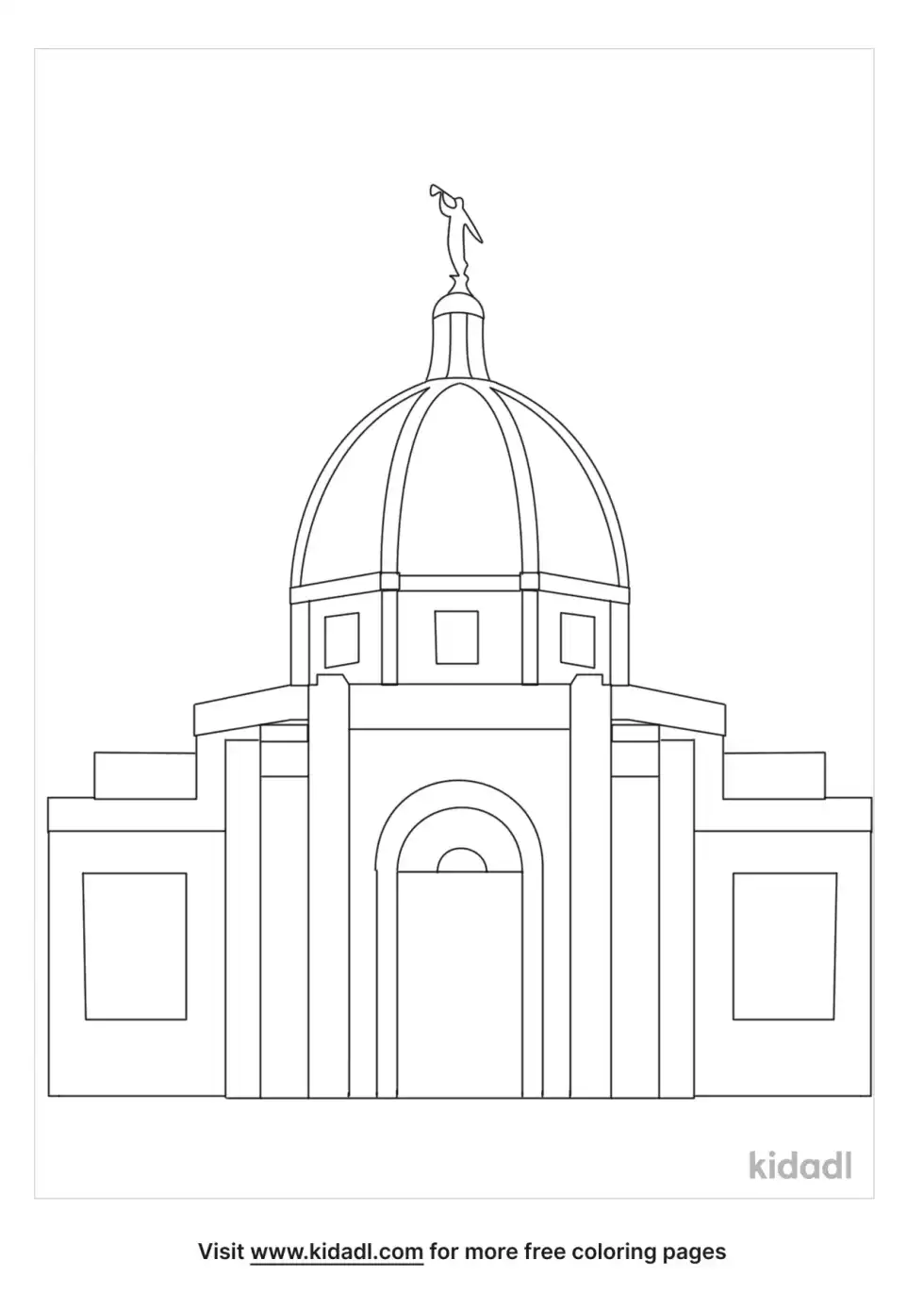 Tucson Temple Coloring Page