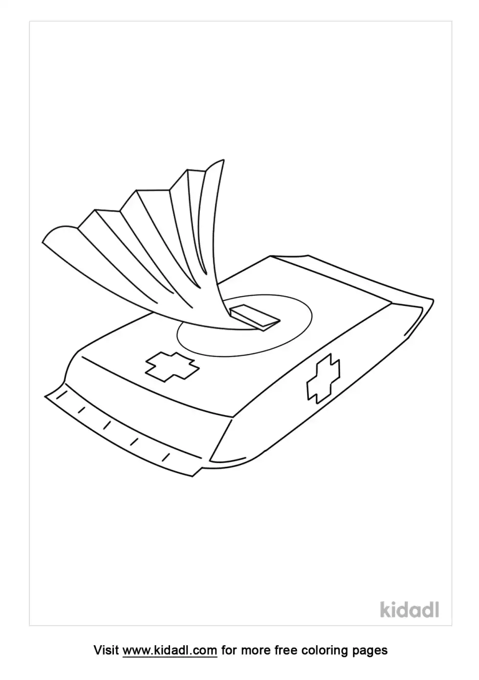 Antiseptic Wipes Coloring Page