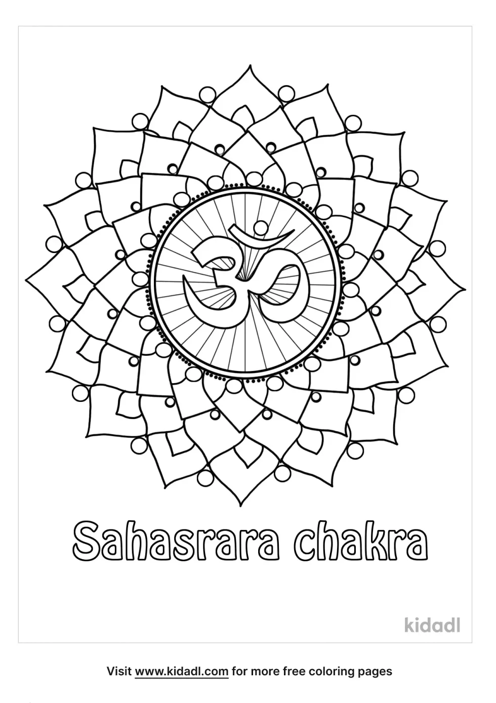 Sahasrara Chakra Coloring Page