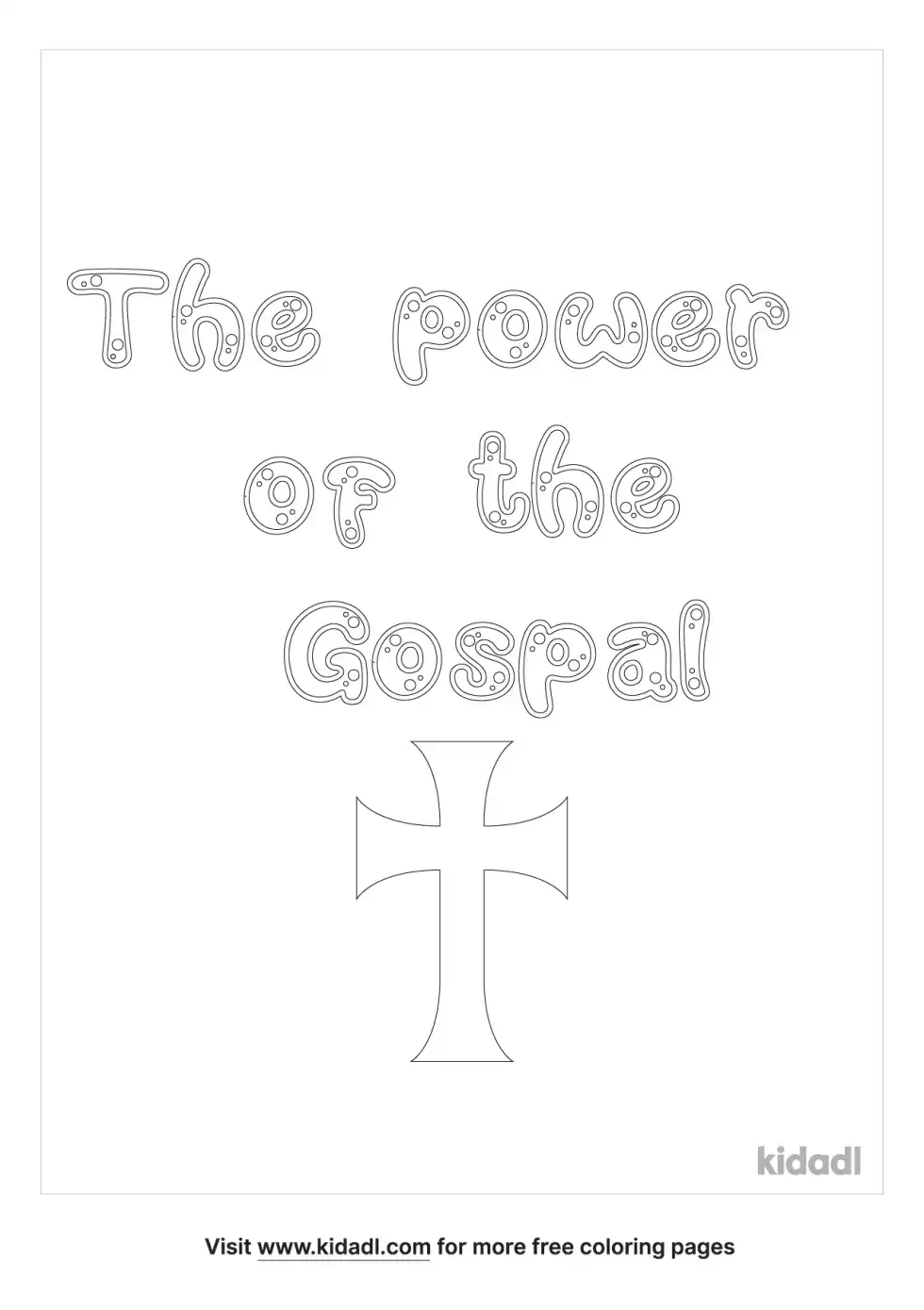 Power Of The Gospel Coloring Page