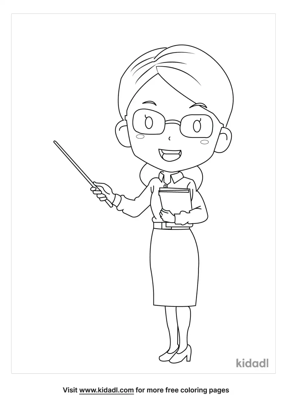 Middle School Teacher Coloring Page
