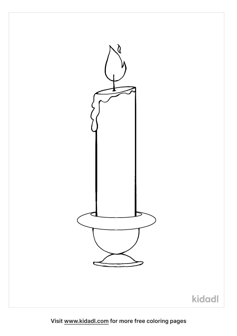 Candlestick Coloring Page
