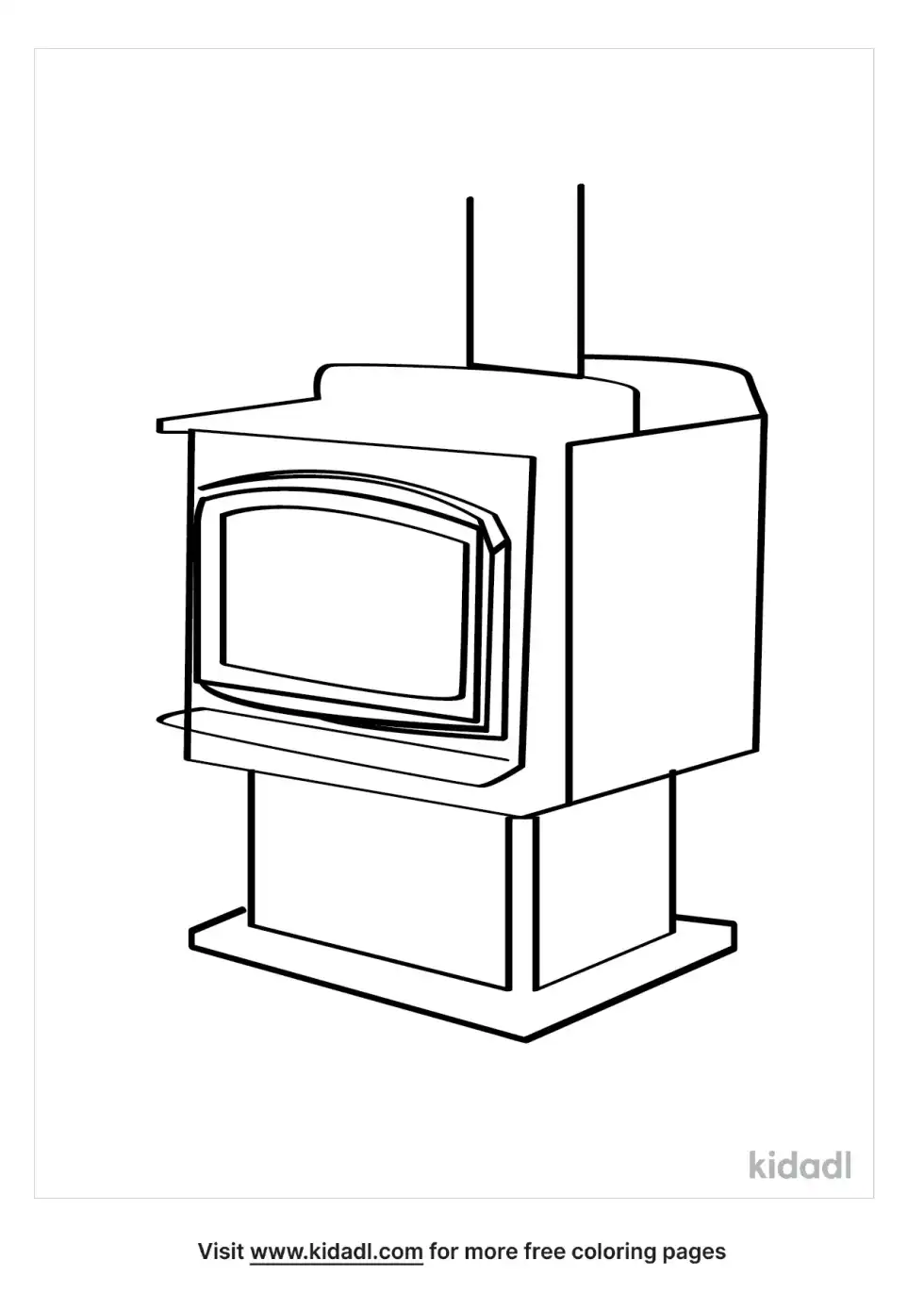 Pellet Stove Coloring Page