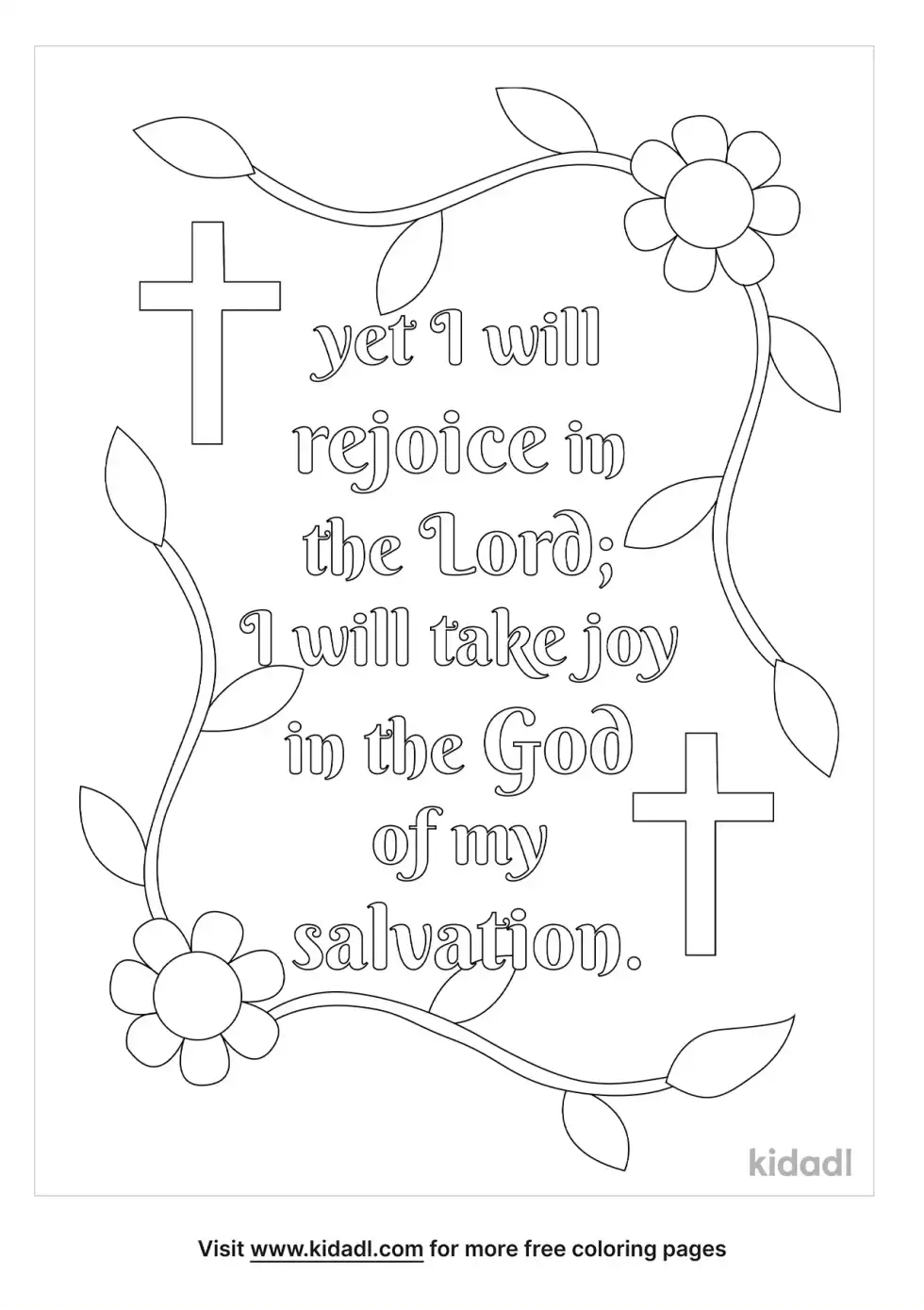 Habakkuk 3:18 Coloring Page