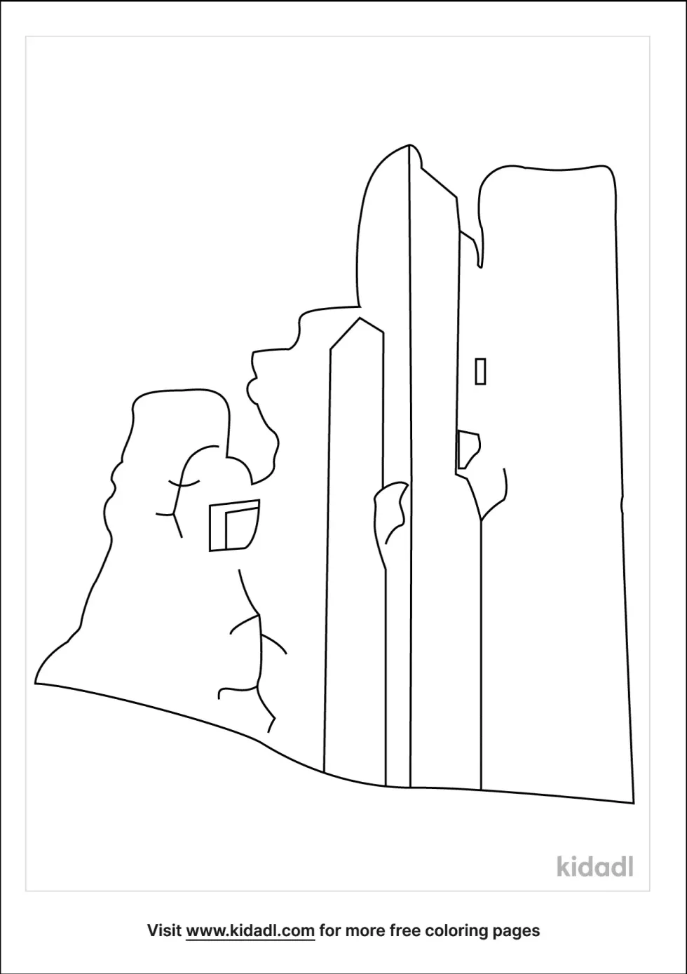 Castle Ruins Coloring Page