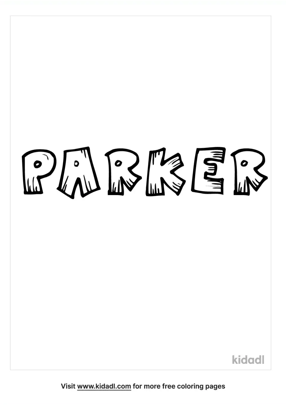 Parker Name Coloring Page
