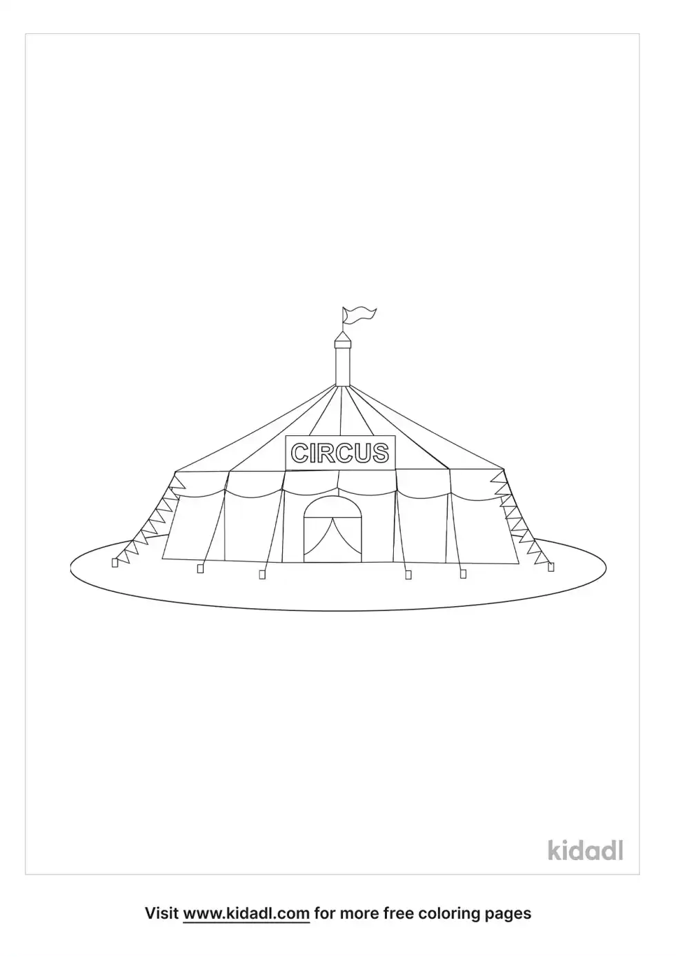 Big Top Circus Tent Coloring Page