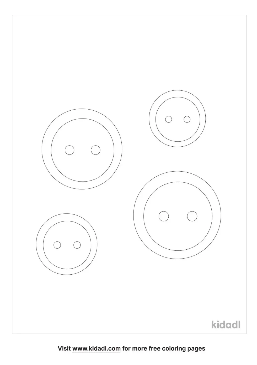 Button Coloring Page