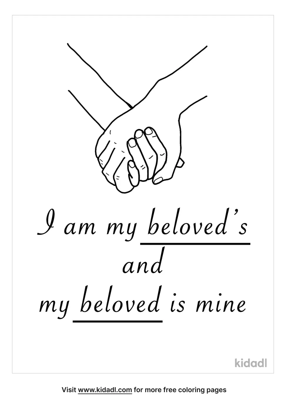 I Am My Beloved's And My Beloved Is Mine Coloring Page