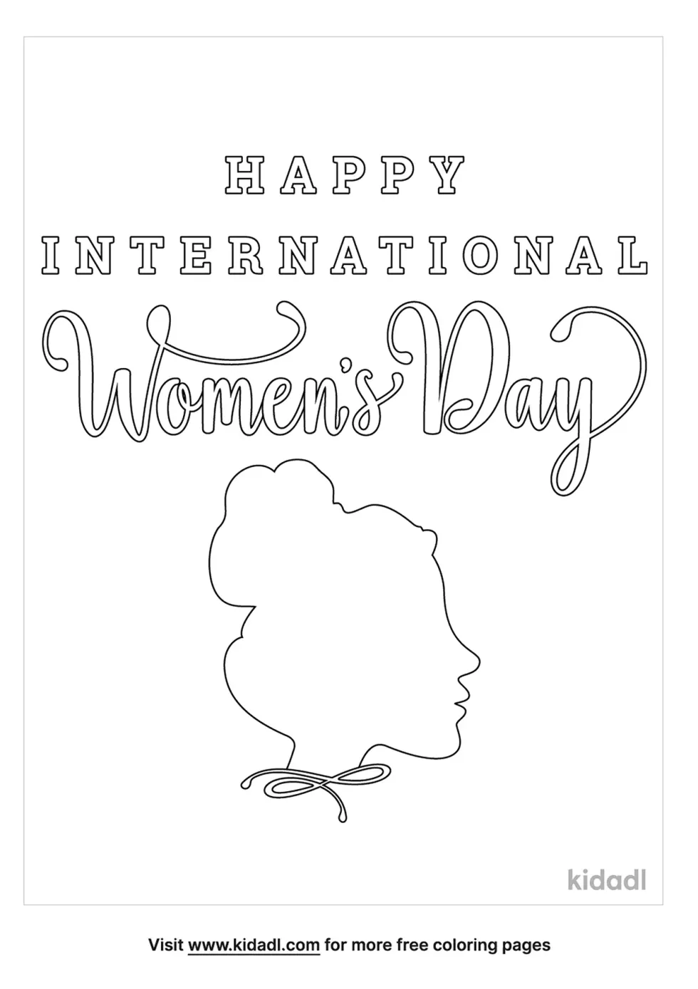 International Women's Day Coloring Page